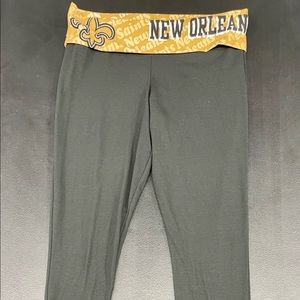 NFL New Orleans Saints leggings size medium black and gold